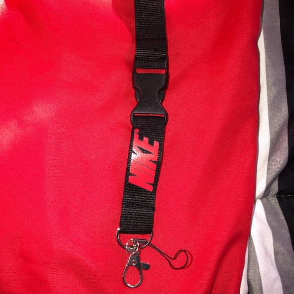 red nike lanyard